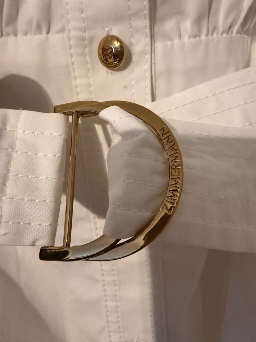 Zimmermann Belted Long Sleeve Cotton Utility Minidress - Picture 9 of 11